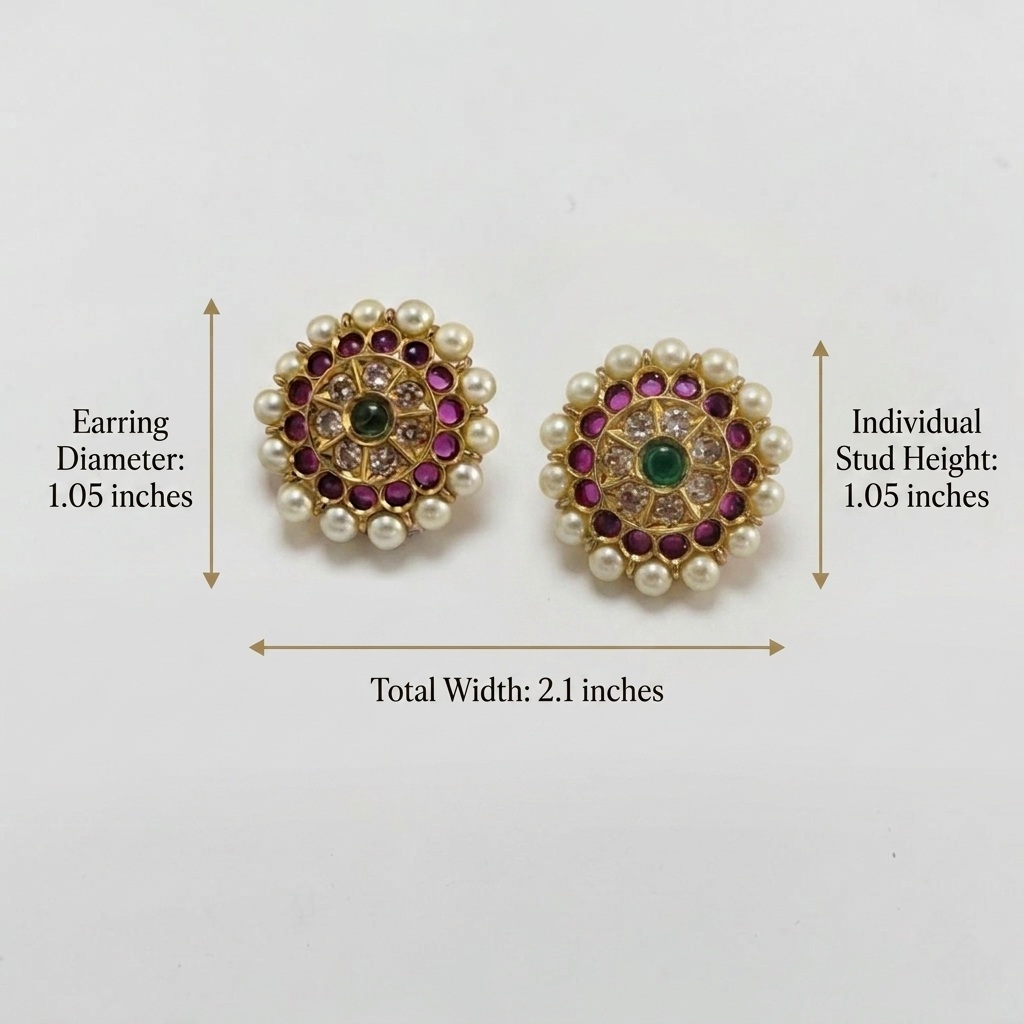 Stud Earrings -Premium Kemp - Image 4