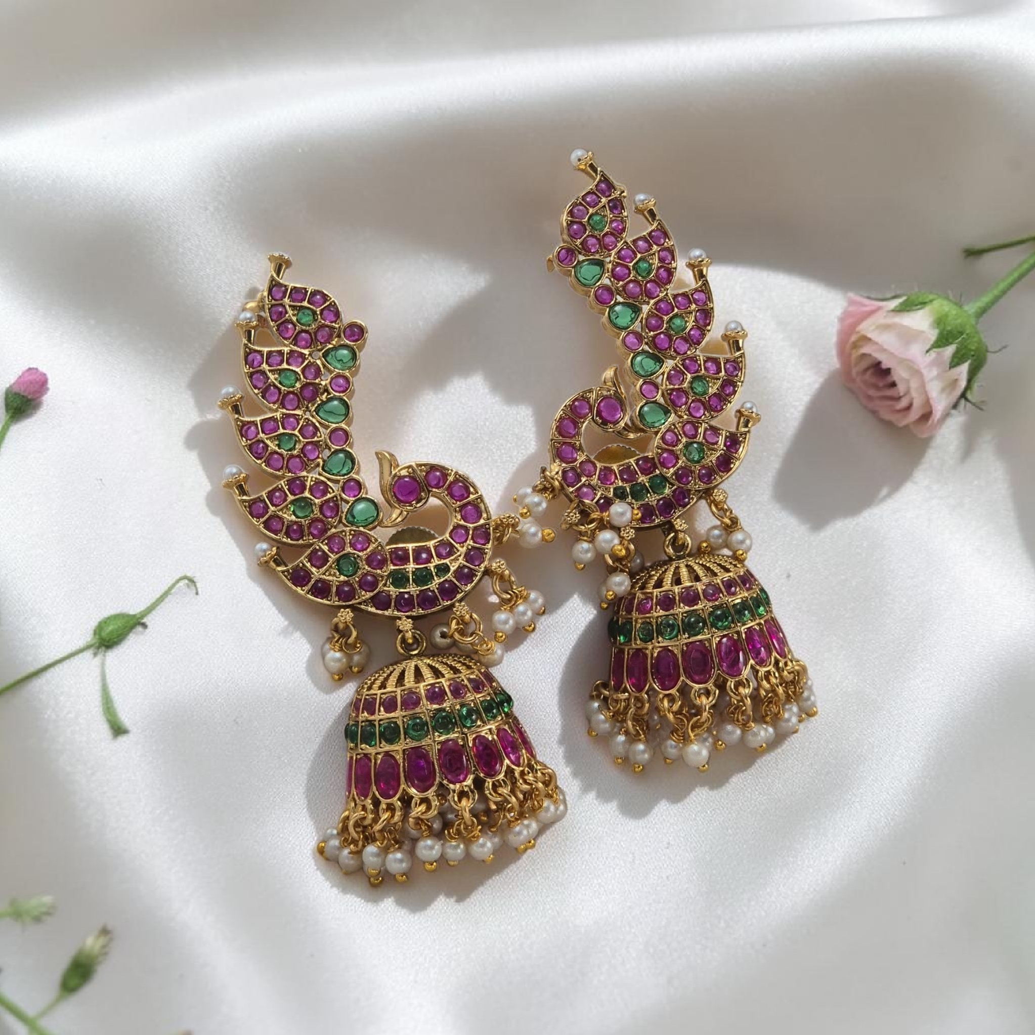 Jhumka Earrings -Premium Kemp - Image 2