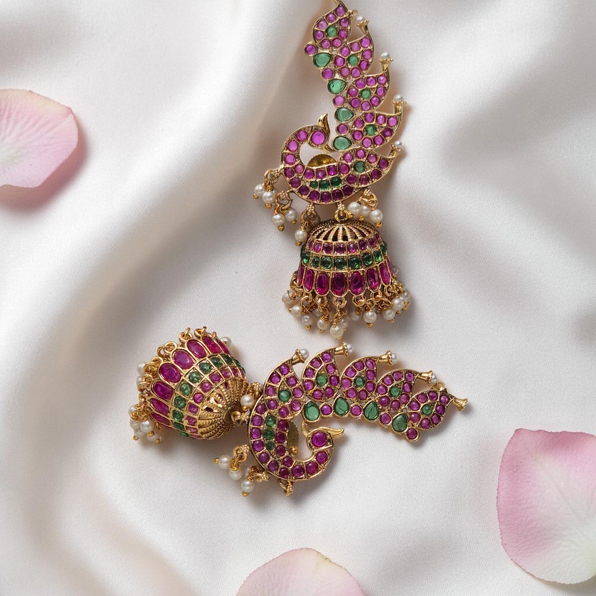 Jhumka Earrings -Premium Kemp - Image 3